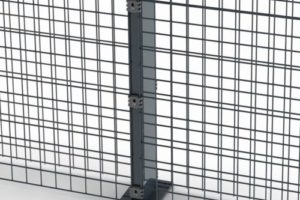 Poteau rectangulaire 120/40 ZENTURO SUPER - soudé sur platine