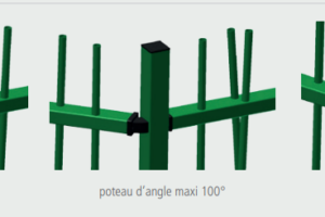 Accessoires barreaudage ARENA/JUNGLE : fixation par embout de lisse 60/40