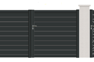 GAMME CONTEMPORAIN WHITE & GREY - Porte et Portillon STRESA