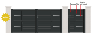 GAMME CONTEMPORAIN WHITE & GREY - Porte et Portillon STEPH