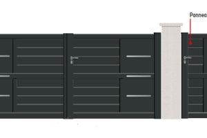 GAMME CONTEMPORAIN WHITE & GREY - Porte et Portillon STEPH