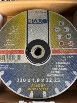 Disques abrasif inox/acier