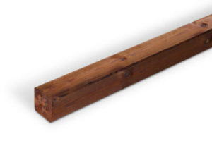 Poteau en Pin 90/90 - Brun
