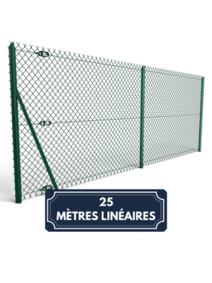 Kit complet - clôture en rouleau simple torsion L.25m H. au choix