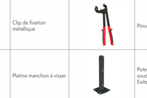 Accessoires pour poteau FIXOCLIP