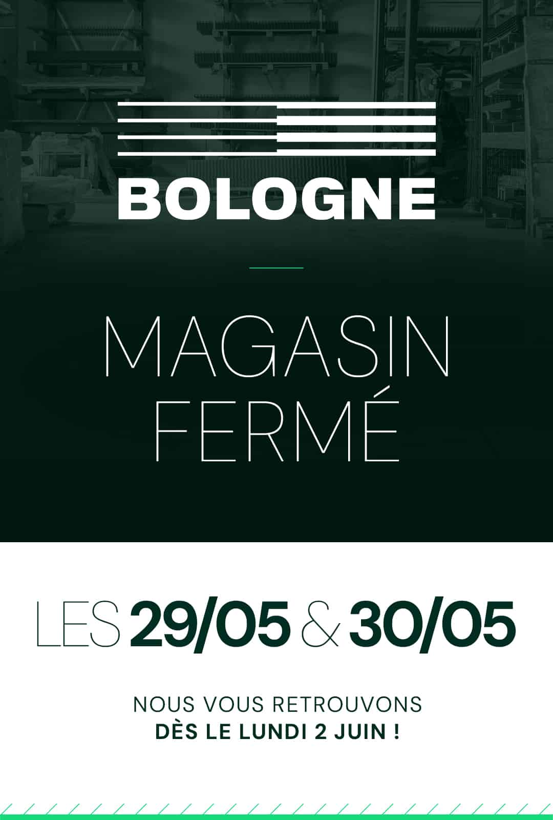 BOL25-4780-1 _ Mise en place d'un POP-UP 'Magasin fermé ' - 29-30